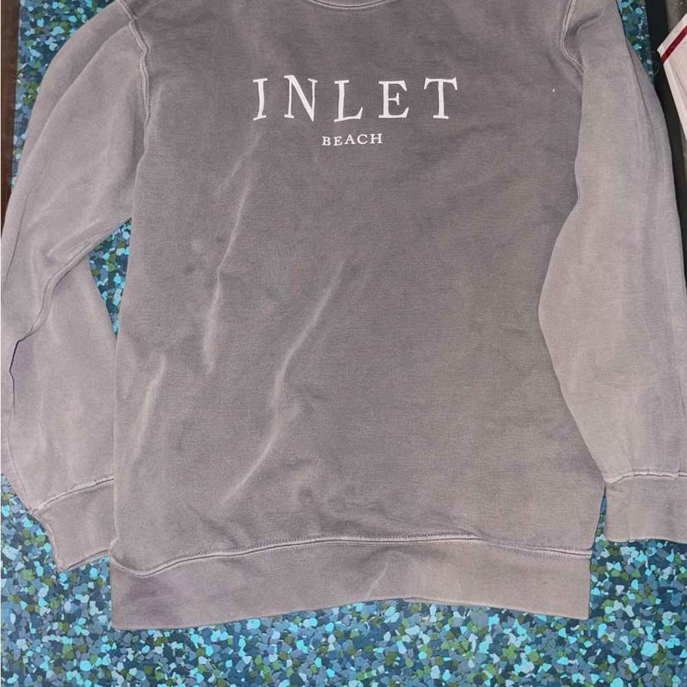 Comfort Colors INLET Beach Faded Gray Pullover Sweater